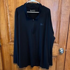 Under Armour Men's Black Quarter-Zip Long Sleeve Tee